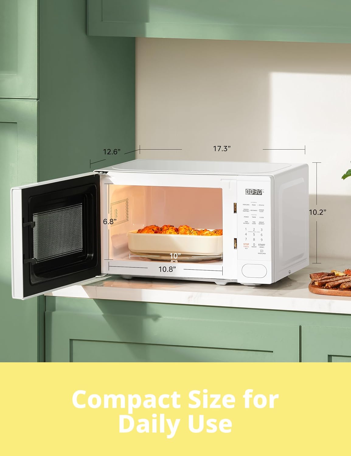COMFEE' Countertop Microwave Oven 0.7 Cu. Ft. - 700W - White - Model (CMO-C20M1WH)