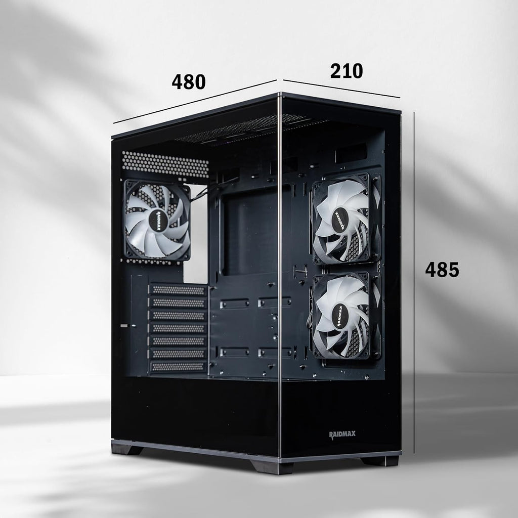 Raidmax i801 Tempered Glass Aqua View Case - i801TBF