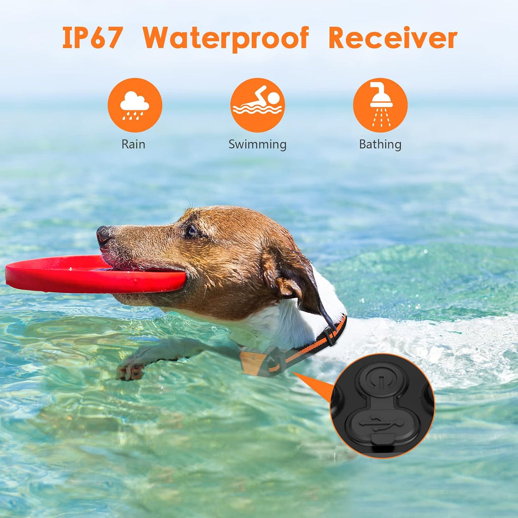 PIOUNS Shock Collar for Dogs, IP67 Waterproof Dog Training Collar with Remote (Size - Large , or Medium (15LBS - 100LBS) Dogs)