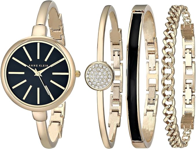 Anne Klein Women's Bangle Watch and Bracelet Set, AK/1470 (NEW, OPEN BOX)