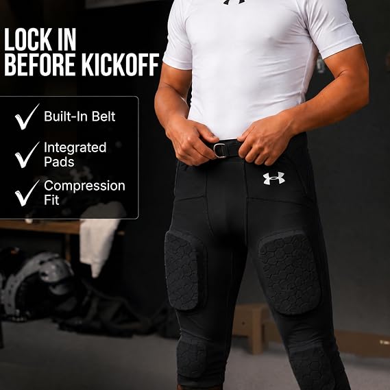 UNDER ARMOUR - Youth Game Day Armour Integrated Football Pant - YXL - Black