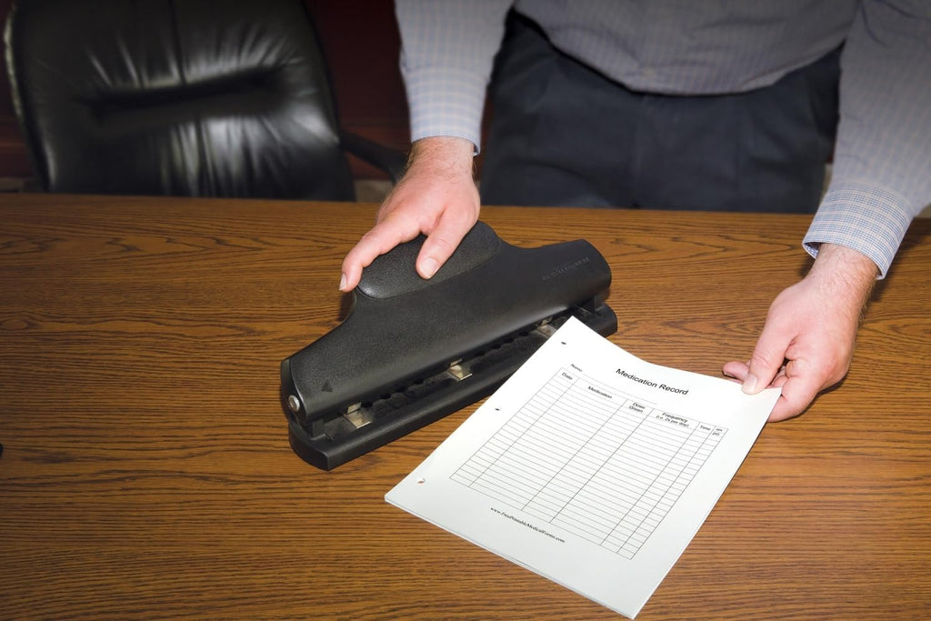 Martin Yale 3020B Master Paper Hole Punch, Pre-set To Punch 9/32" Holes To Fit a Standard 3-ring Binder