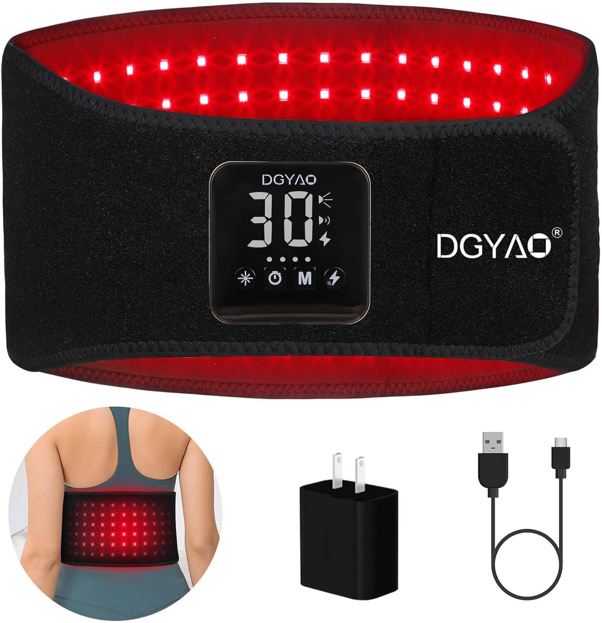 Cordless Red Light Therapy Belt (Without Massagers) (Not in Original Package)