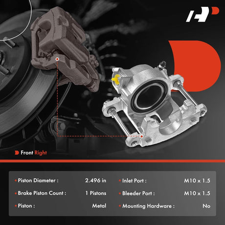 A-Premium Disc Brake Caliper Assembly Compatible - Front Passenger (OPEN BOX)