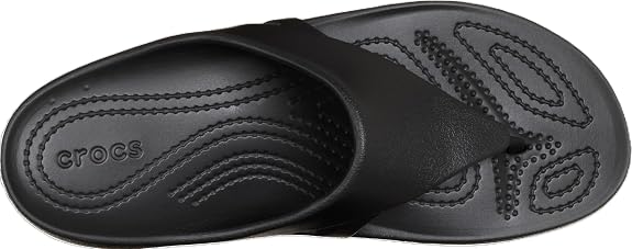 CROCS Women's Kadee Wedge Lightweight Platform FlipFlop Sandals - Black - 8