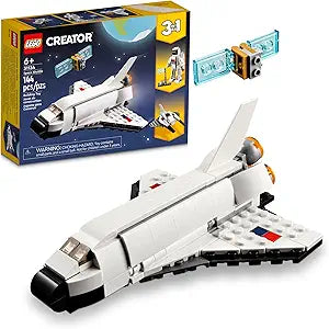 LEGO Creator 3 in 1 Space Shuttle Toys - Space Toys Building Set for Boys & Girls, Ages 6+ - Option to Build 2 Spaceships or Astronaut - Educational Gift for Kids Birthday & Holidays - 31134(New Open Box)