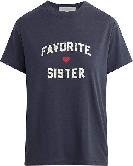 Favorite Daughter Women's The Favorite Sister Tee - Navy/Gardenia - Large