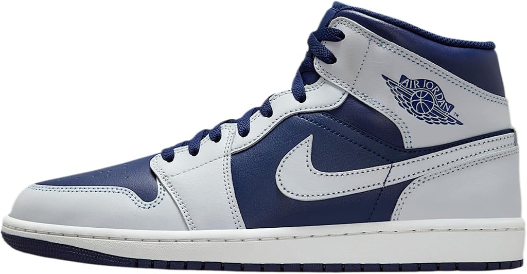 Nike Air Jordan 1 Mid Men's Shoes (Blue Void/Summit White/Hot Lava/Pure Platinum) (Size : 11.5)