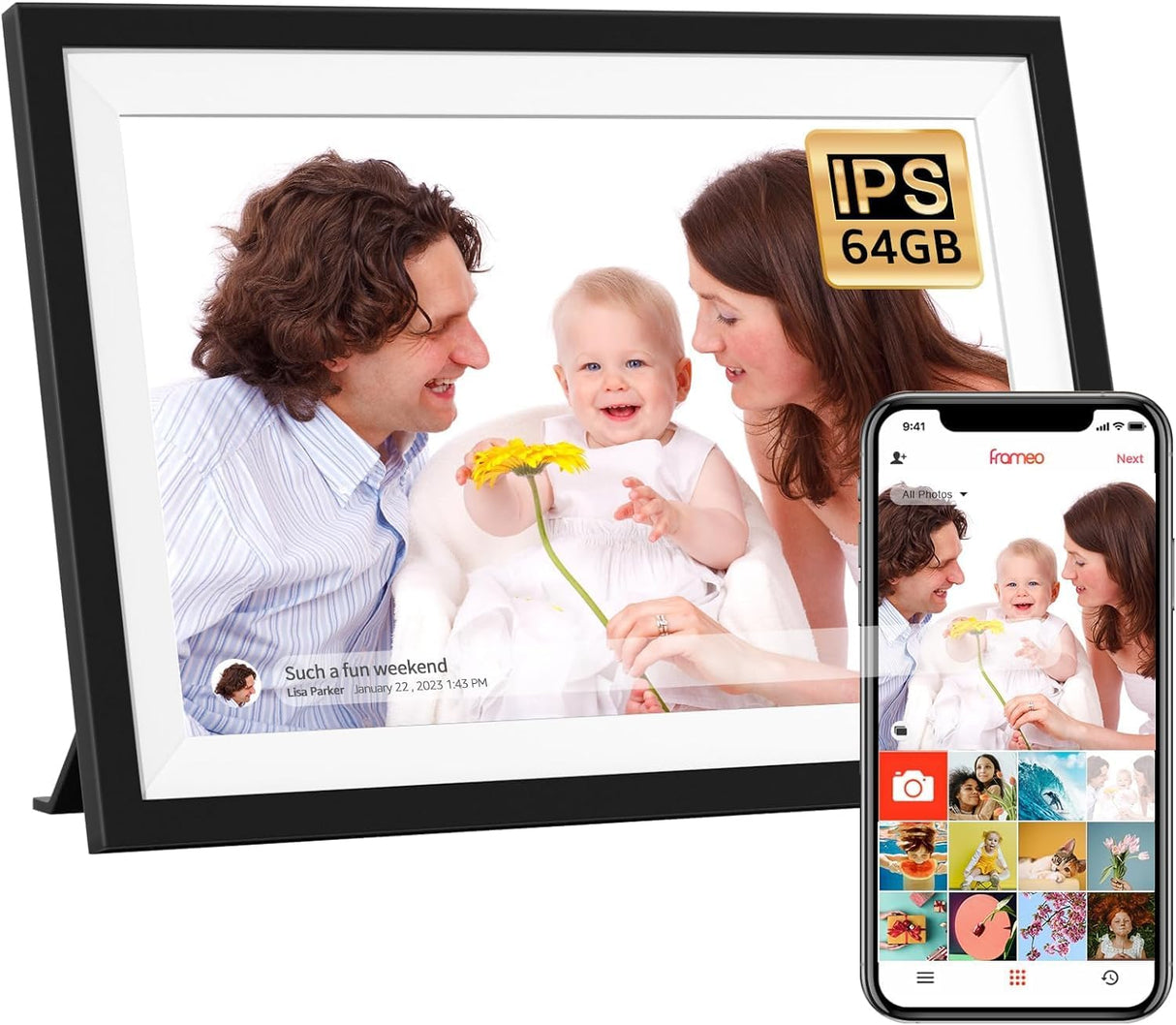 Large Digital Picture Frame 15.6-inch Full HD (New open box)