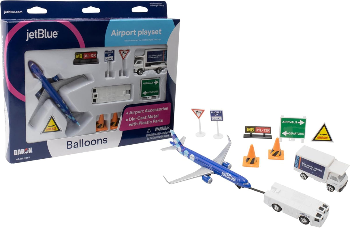 Daron 12-Piece jetBlue A321 Balloons Ages 3+