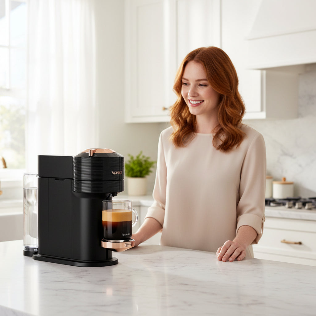 Nespresso Vertuo Next Pod Coffee & Espresso Machine Black with Milk Frother