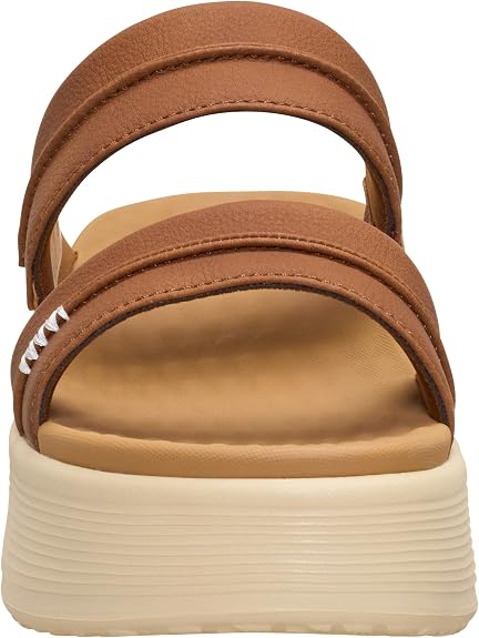 HEYDUDE Women's Austin Slide Classic - Platform Sandal in Cognac - 7