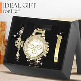 Ellizen Women's Wrist Watches- Bangle Watch and Bracelet Set | (NEW, OPEN BOX)