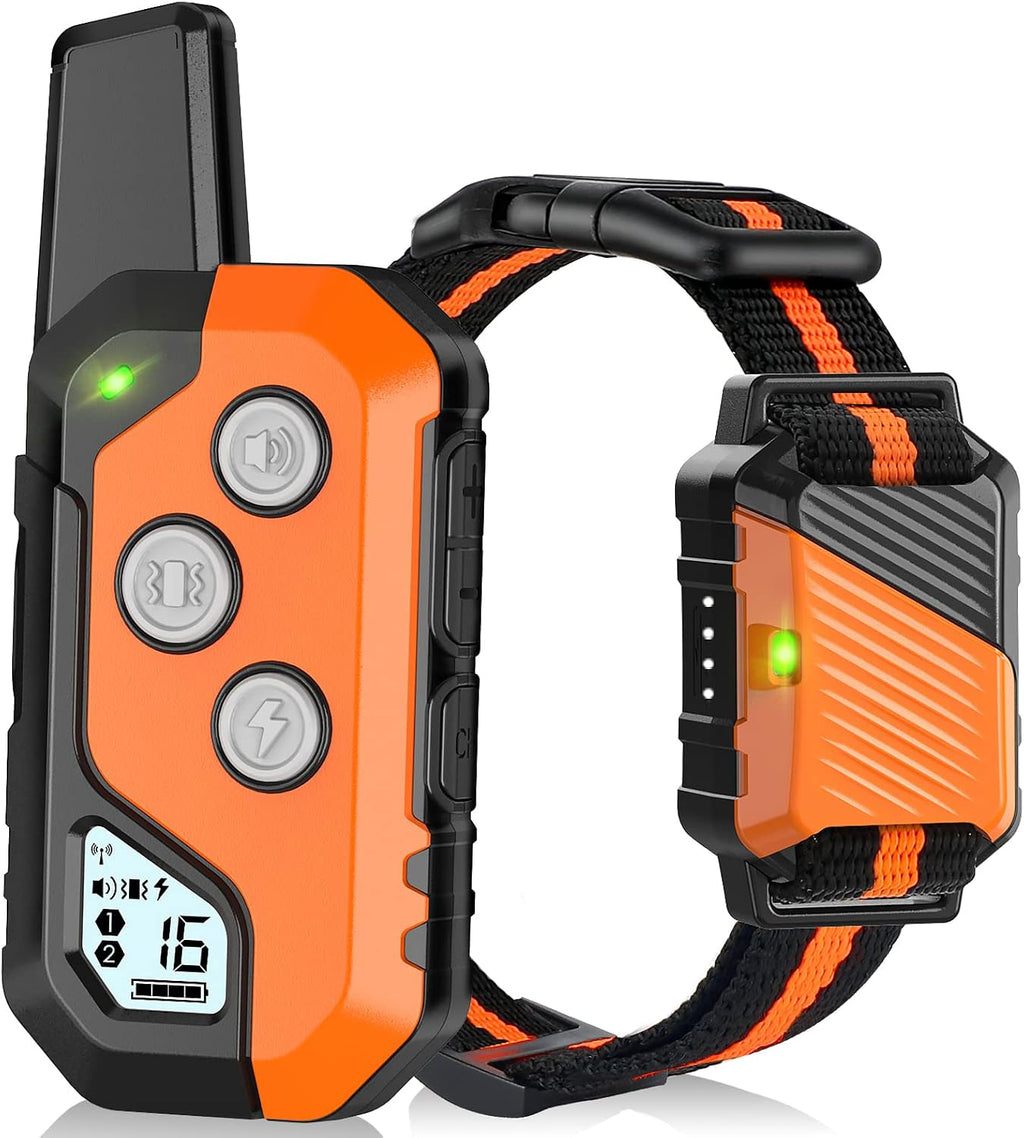 PIOUNS Shock Collar for Dogs, IP67 Waterproof Dog Training Collar with Remote (Size - Large , or Medium (15LBS - 100LBS) Dogs)
