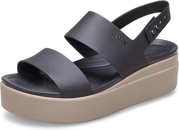 Crocs Brooklyn Low Wedge Black/Mushroom 7 M