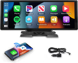 Podofo 10.26" Touchscreen Wireless Apple Carplay Portable Car Stereo (NEW, OPEN BOX)