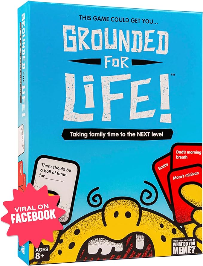 WHAT DO YOU MEME? Grounded for Life - The Ultimate Family Night Game - Family Card Games for Kids and Adults Family (New, Open Box)