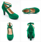 LIURUIJIA Women's Platform High Heels - Size 40 (US 8)