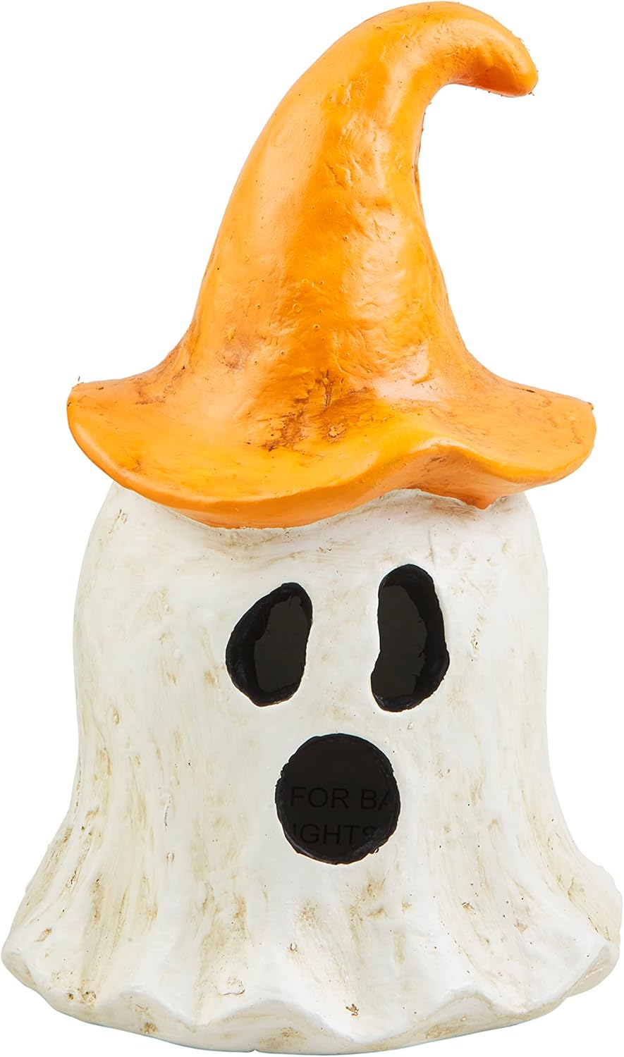 Mud Pie Witch Lantern, Orange Ghost, 3.75" x 6.75"