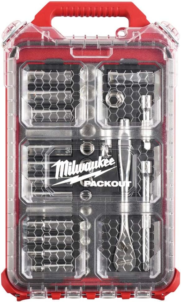 Milwaukee 48-22-9482 32-Piece Metric 3/8 in. Mechanics Ratchet and Socket Set with PACKOUT Case