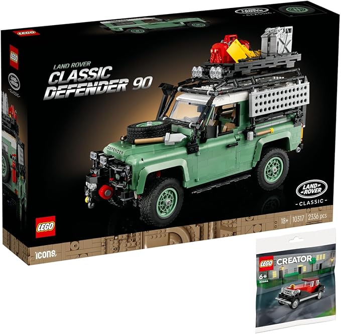 LEGO Icons Land Rover Classic Defender 90 10317 Model Car Building Set for Adults and Classic Car Lovers, This Immersive Project Based on an Off-Road Icon Makes a Great Graduation Gift for Him or Her