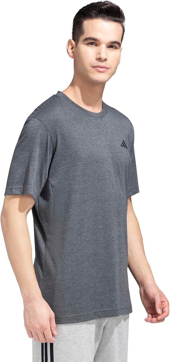 adidas | Men's Training Essentials Feel Ready T-Shirt | Dark Grey Heather | M