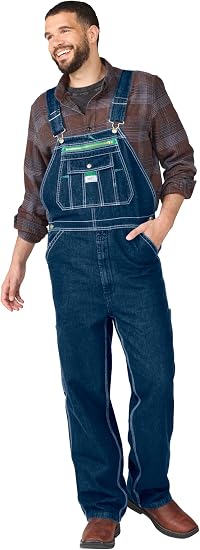 Liberty Men's Denim Bib Overall - Stonewashed - Size 32x32