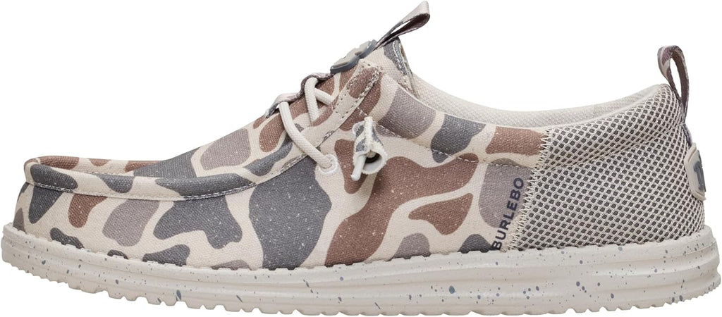 HEYDUDE Men's Wally Funk BURLEBO Deer Camo Slip On Shoe  Size 9