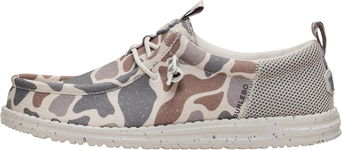 HEYDUDE Men's Wally Funk BURLEBO Deer Camo Slip On Shoe  Size 9