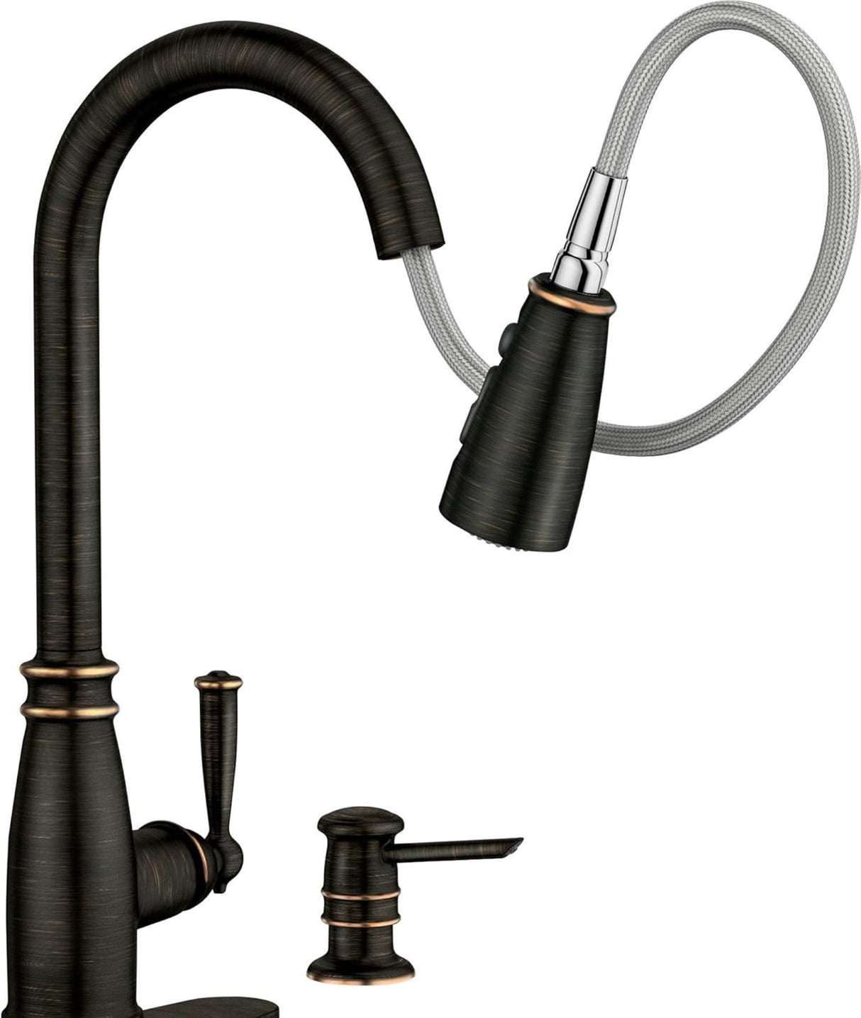 MOEN Morado in Mediterranean Bronze - Pulldown Kitchen Faucet with Power Boost