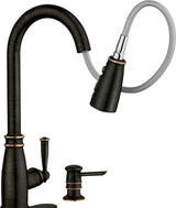 MOEN Morado in Mediterranean Bronze - Pulldown Kitchen Faucet with Power Boost