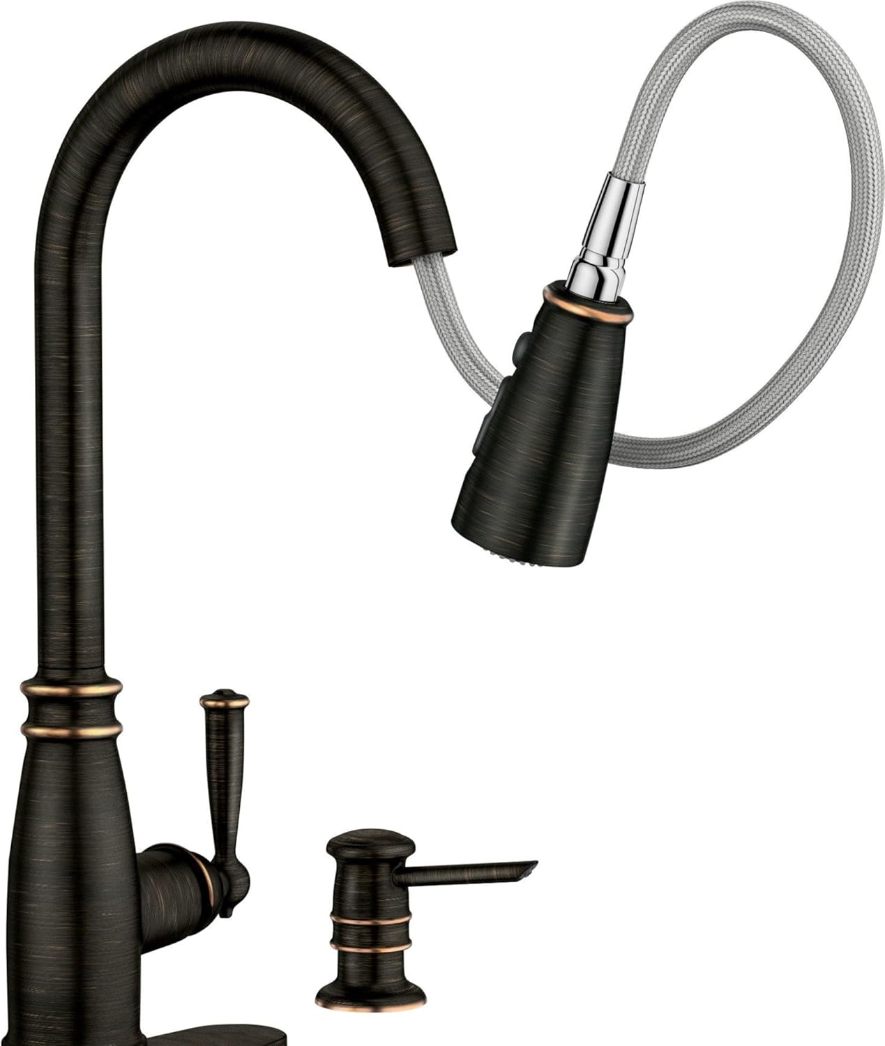 MOEN Morado in Mediterranean Bronze - Pulldown Kitchen Faucet with Power Boost