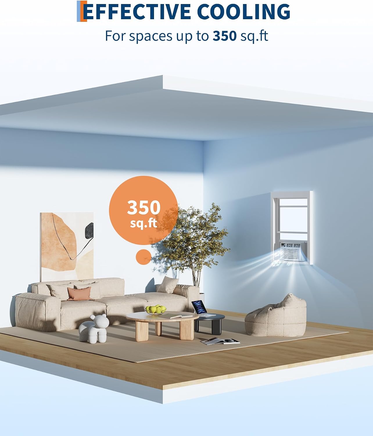 Garvee 8000 BTU Window Air Conditioner with WiFi
