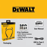 DEWALT Heavy Duty Magnetic Bluetooth Neckband Headphones