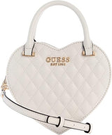 GUESS Women's Off-White Atabey Heart Bag