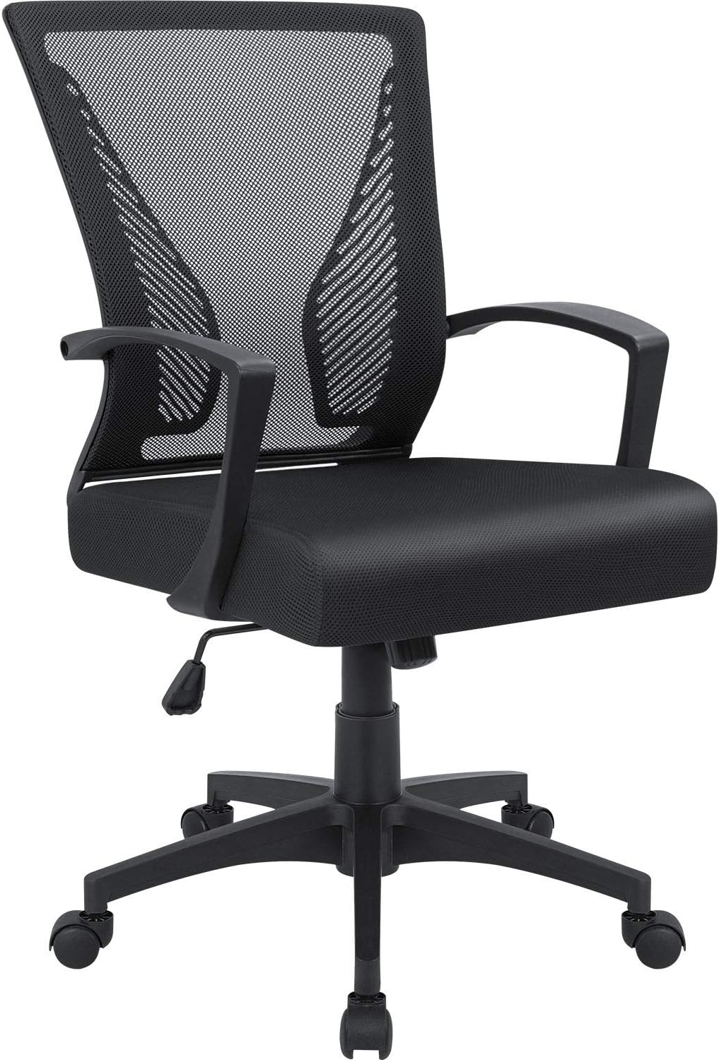 Furmax Office Chair Ergonomic Computer Desk Mesh Chair Mid Back Swivel Lumbar Support with Armrest