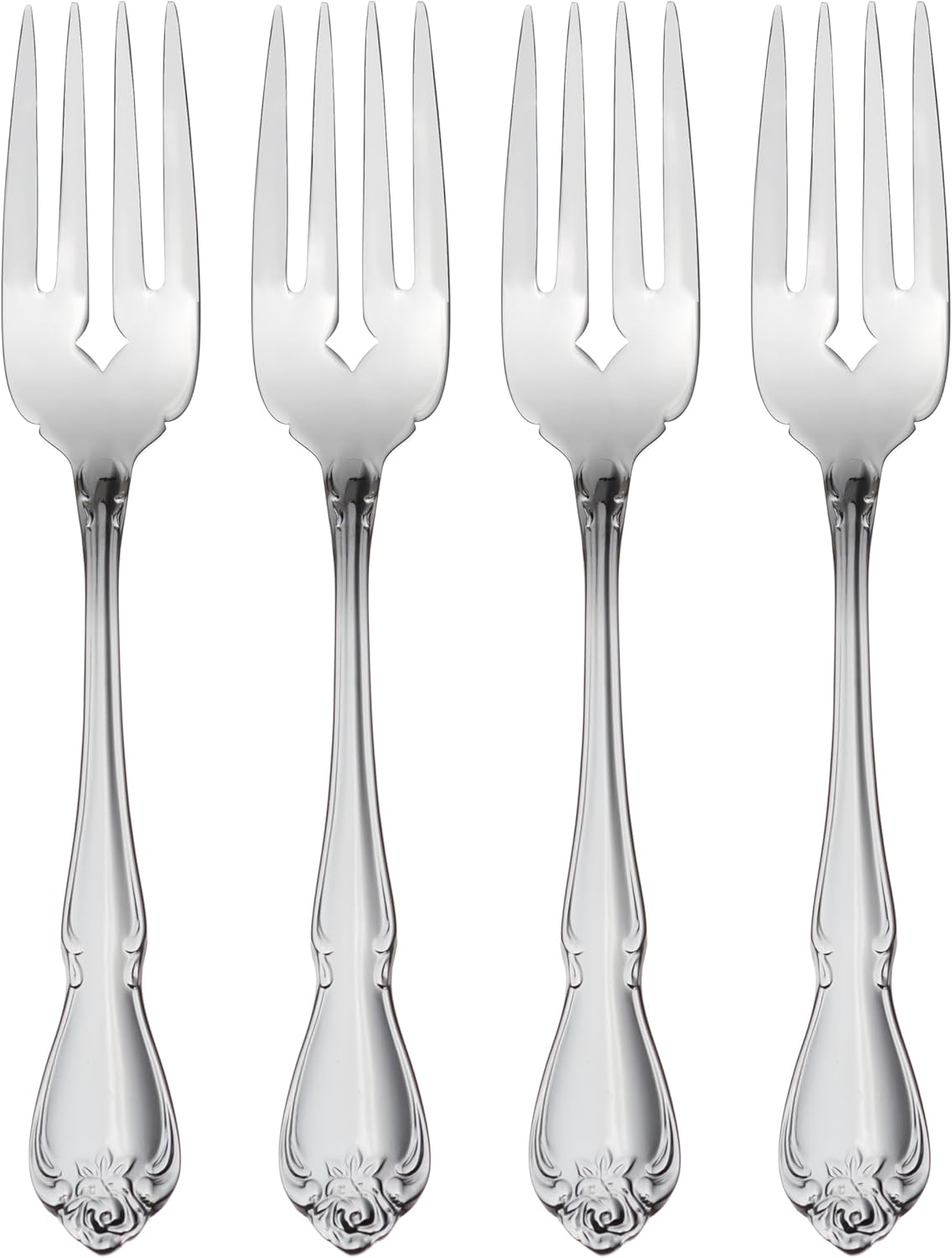Oneida True Rose Everyday Flatware Salad Forks, Set of 4