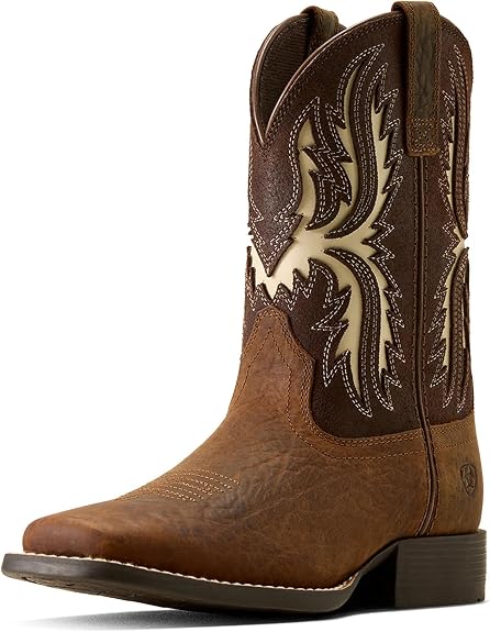 Ariat Kids Driftwood Wide Square Toe Western Boots (Size: 6)