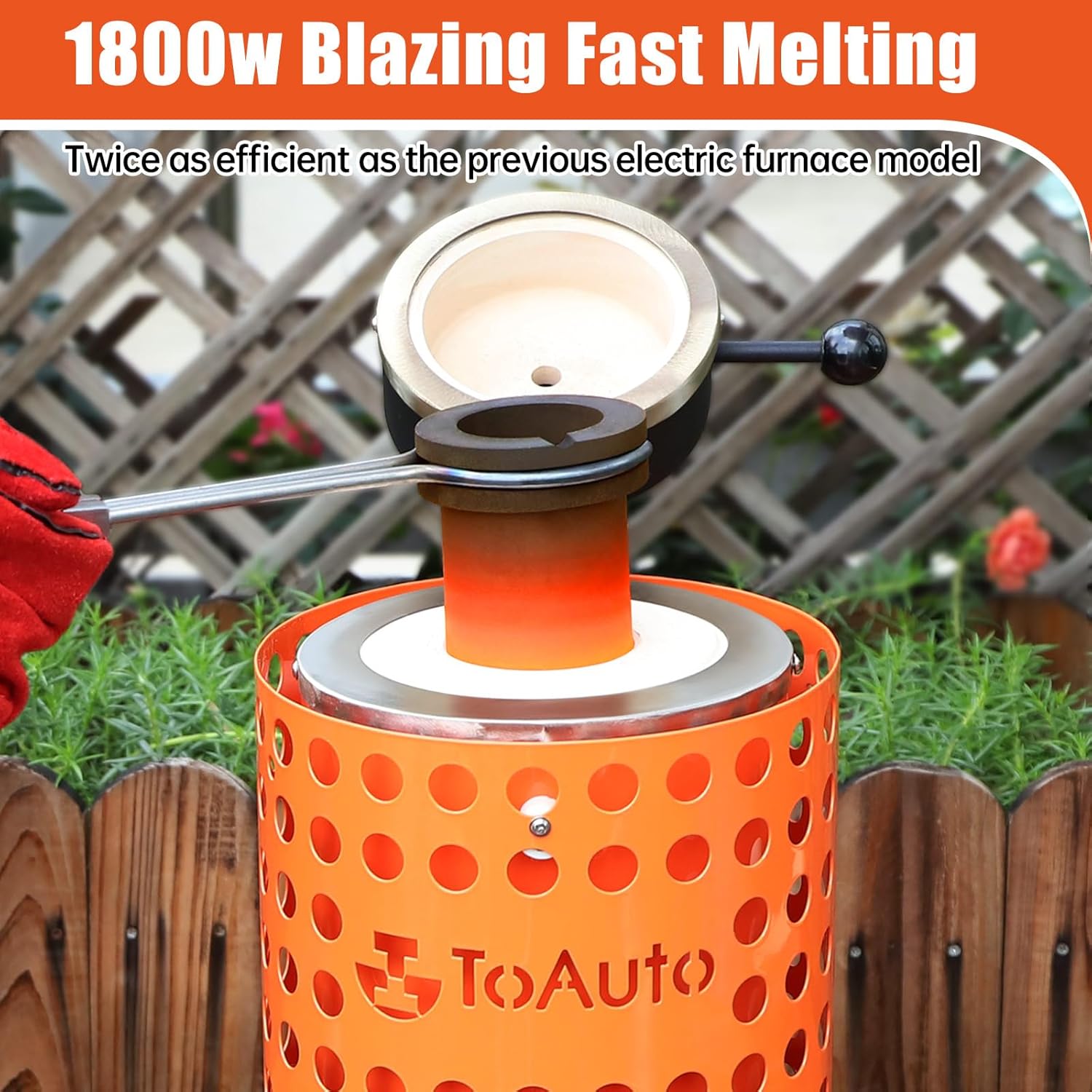 TOAUTO Gold Melting Furnace - 1800W - Model: TRF3000-V1