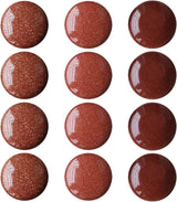 25mm Cabochons Stone Flatback Natural Stones for Jewelry Making, 12pcs