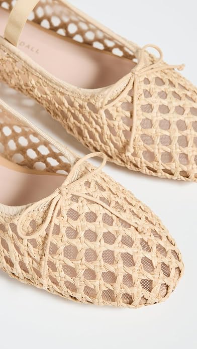 Loeffler Randall Women's Leonie Crochet Ballet Flat in Natural - 7.5B