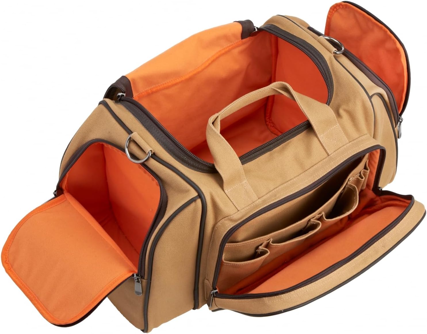 Bush Pilot Duffel Bag - Canvas & Leather Aviation Carry-On with Padded Headset Pockets