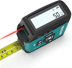 MiLESEEY DT20 Laser Tape Measure 3-in-1, 130FT Laser Distance Meter, 16FT Digital Tape Measure, Regular Tape Measure, Area Volume Measuring Pythagorean Mode, Waterproof and Rechargeable