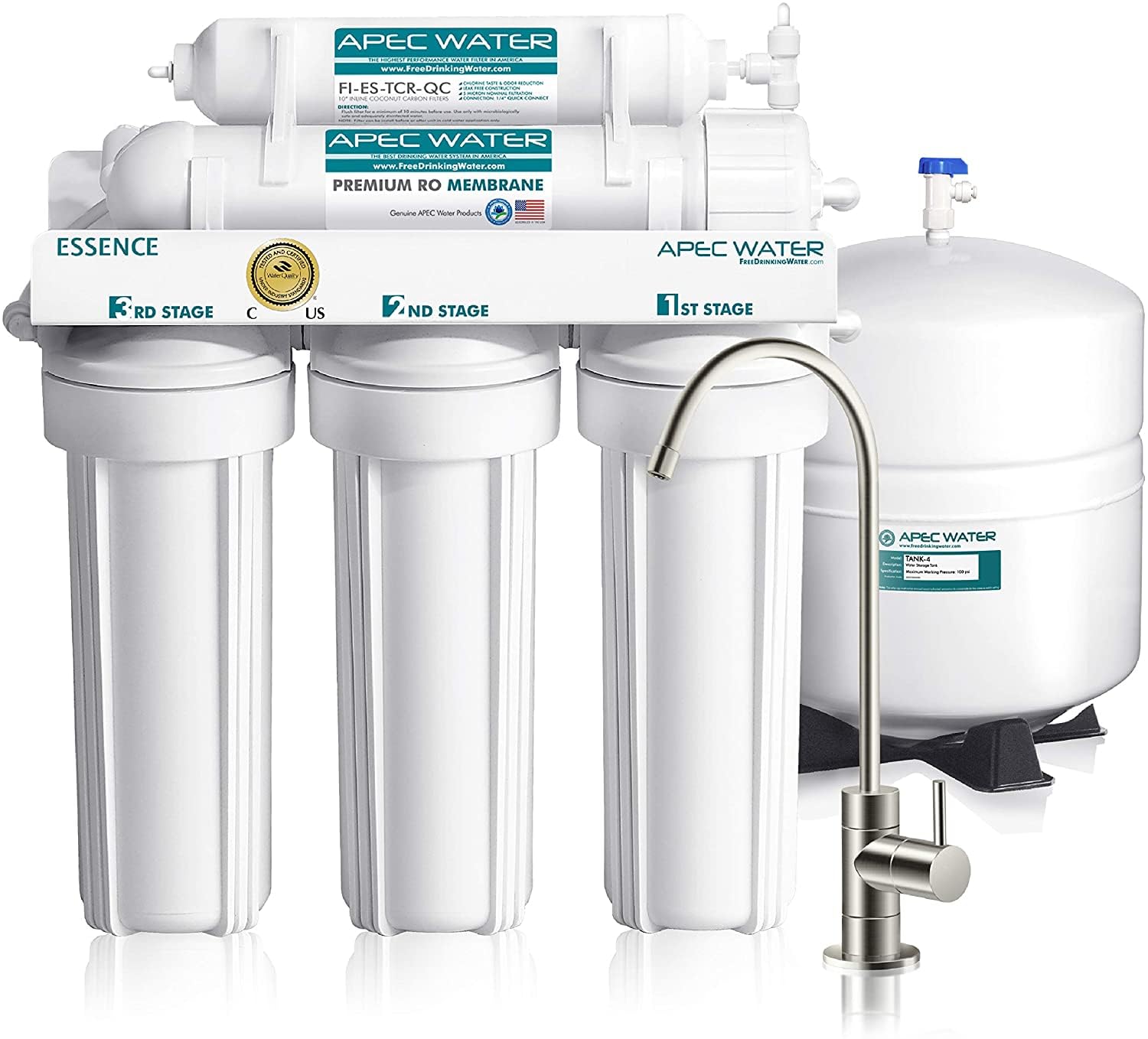 APEC Ultra Safe Reverse Osmosis Drinking Water Filter System (ESSENCE ROES-50)