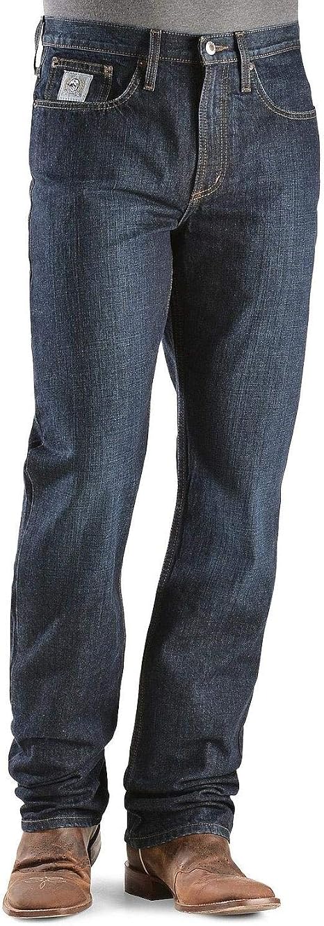 Cinch Men's Silver Label Dark Wash Slim Straight Jeans - MB98034002 33W x 34L US