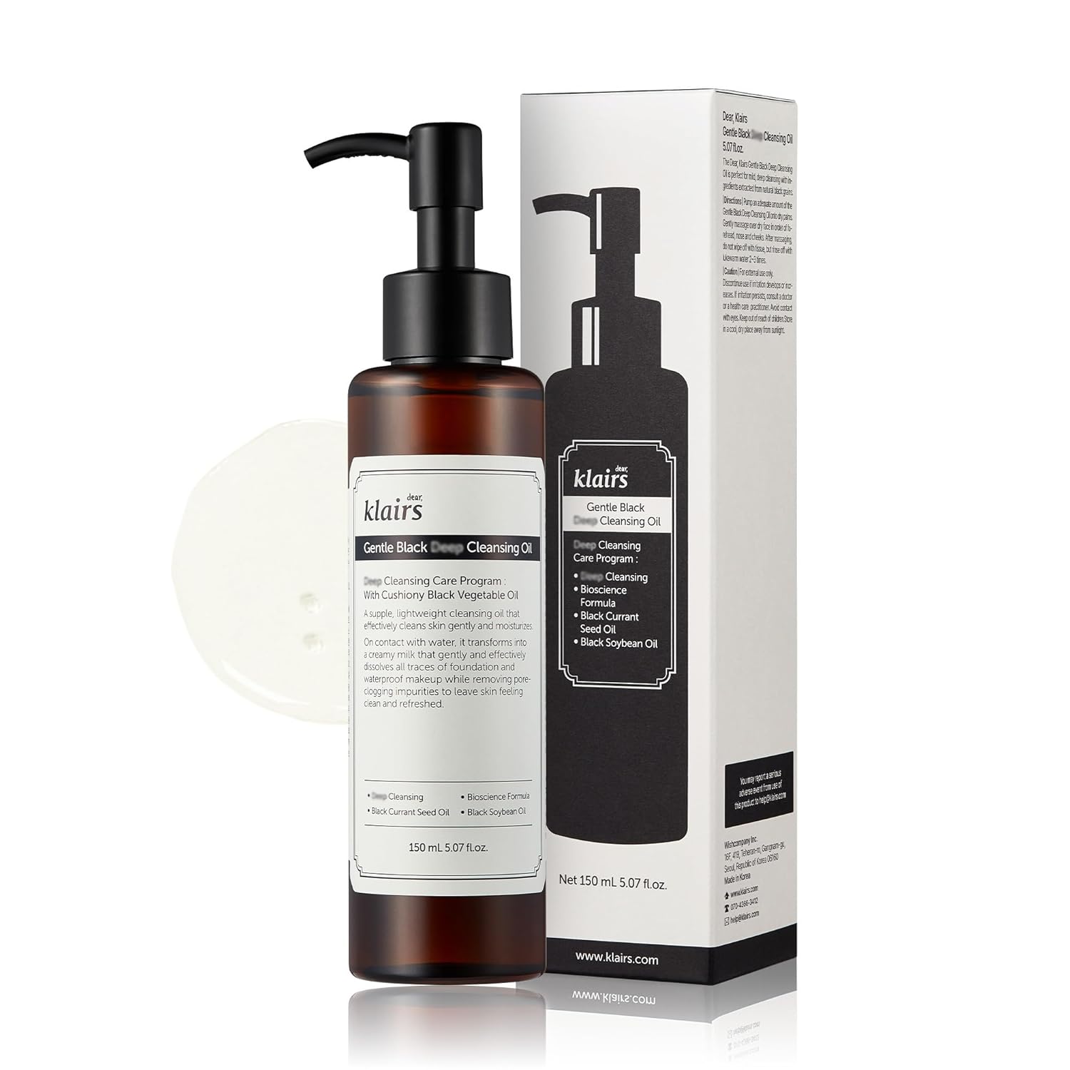[DearKlairs] Gentle Black Cleansing Oil 5.07 Oz