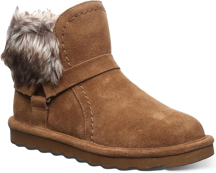 BEARPAW Womens Konnie Suede Winter Ankle Boots Size 8