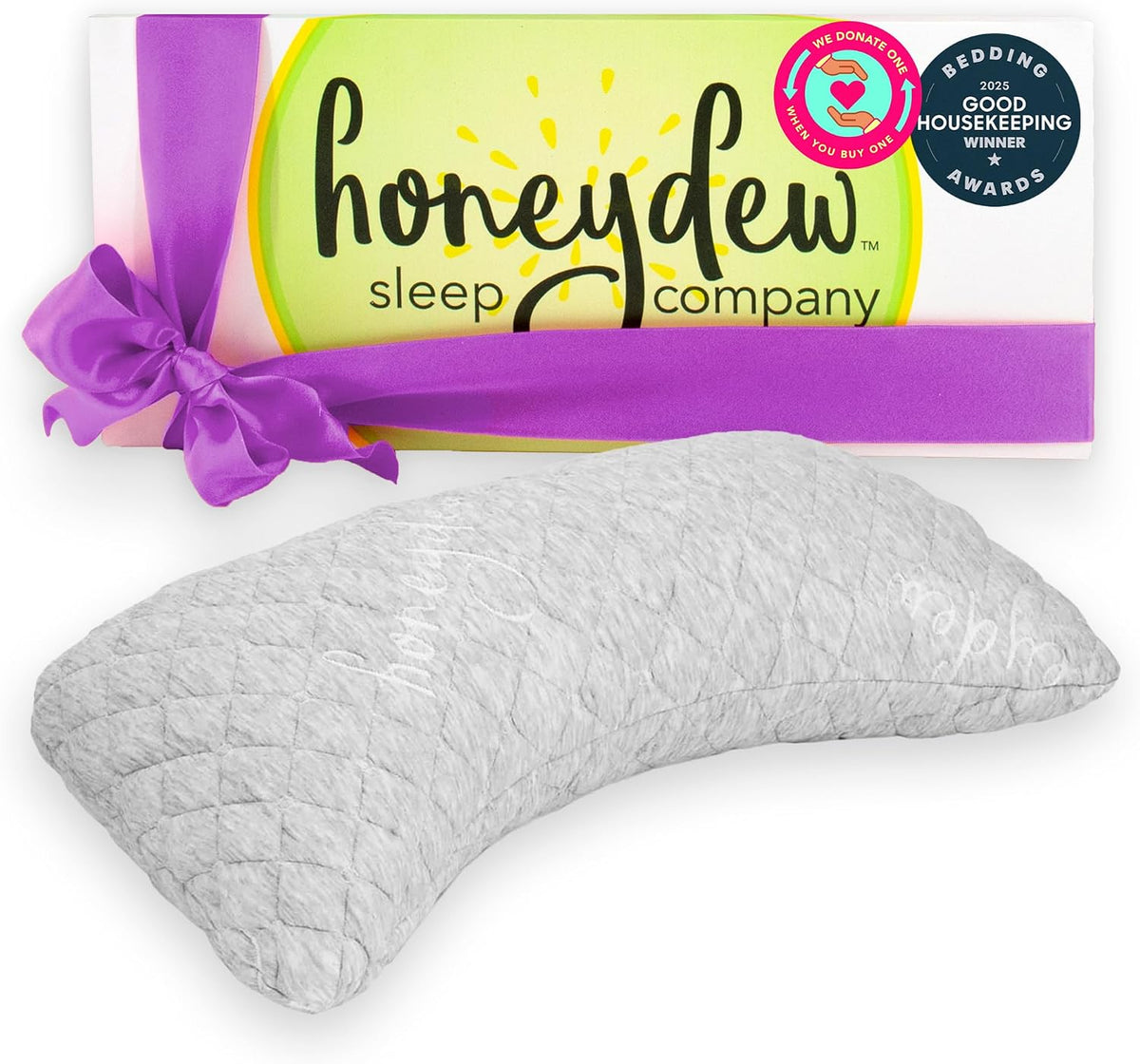 Honeydew Essence Side Pillow- The Ultimate Luxury Neck Pillow- Fully Adjustable Support for Neck Pain Relief- Made in USA- Enhanced, Hypoallergenic Patented Cooling Pillow Fill - King Size (Pack of 1)