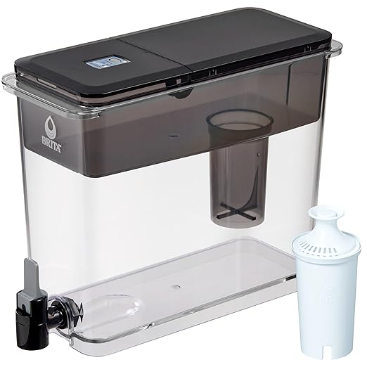 Brita UltraMax Large Water Dispenser with 1 BritaPlus Filter, 27 Cup capacity, Black