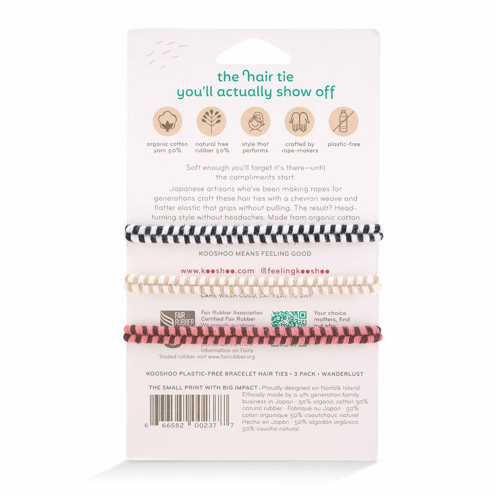 KOOSHOO Bracelet Hair Ties - Wanderlust - 3ct